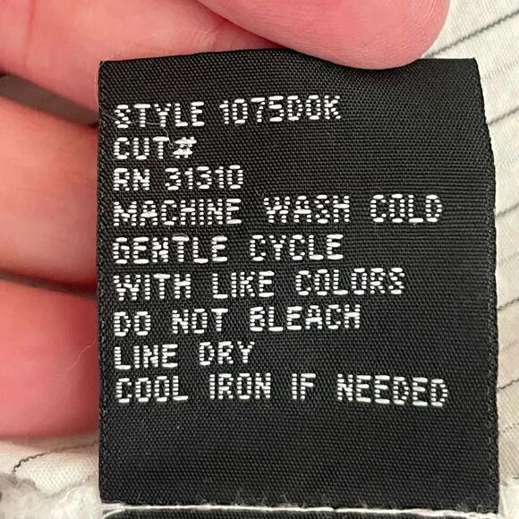 BCX Button Down White Black Long Sleeves Stretch Office Career Casual M # 1349 - Picture 10 of 14